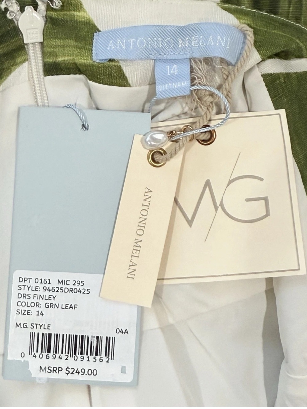 Antonio Melani M.G. Style Finley Linen Blend Sweetheart Neck Maxi Dress NWT $249 - Picture 12 of 12